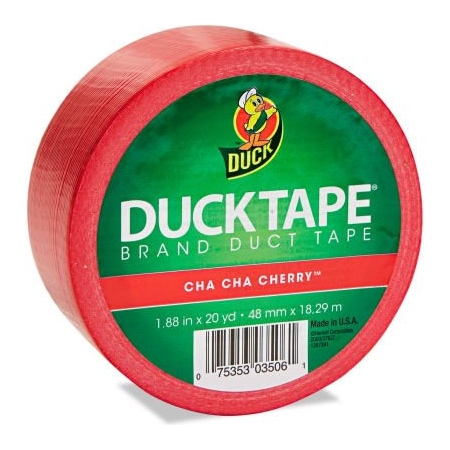 Shurtech Brands Duck  Colored Duct Tape, 1.88"W x 20 yds - 3" Core - Red 1265014